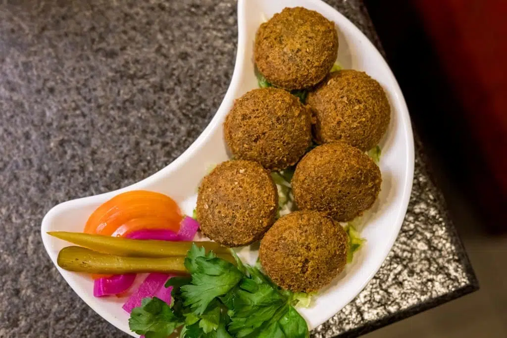 Lebanese falafel platter