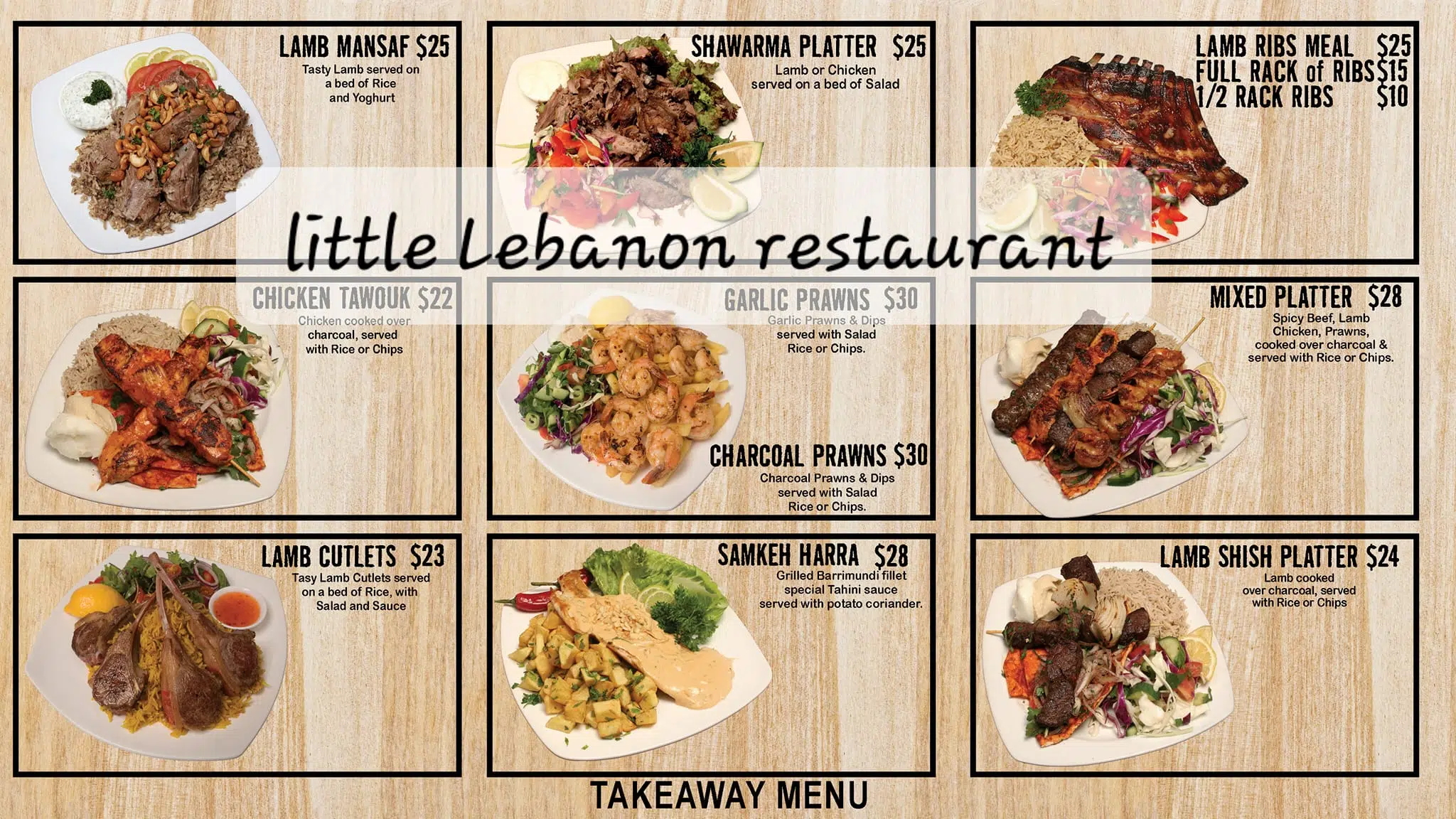 Lebanese Food Menu